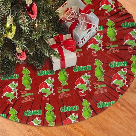 Christmas Tree Skirt Anime Xmas Tree Mat Christmas Ornament for Home Decor 30" - Picture 1 of 5